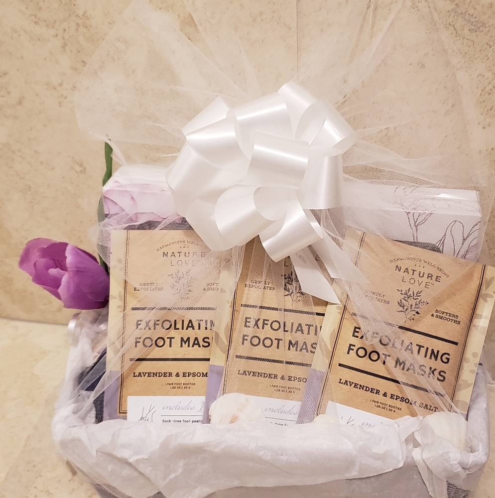 Lavender Foot Spa Gift Basket
